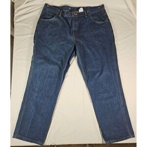 Key Jeans Mens 44x32 Dark Wash Carpenter/Work Jeans Suspender Buttons